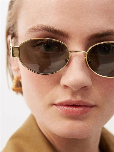 Celine triomphe round sunglasses